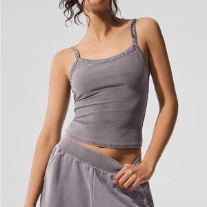 Alo Alosoft Sweet talker tank washed grey